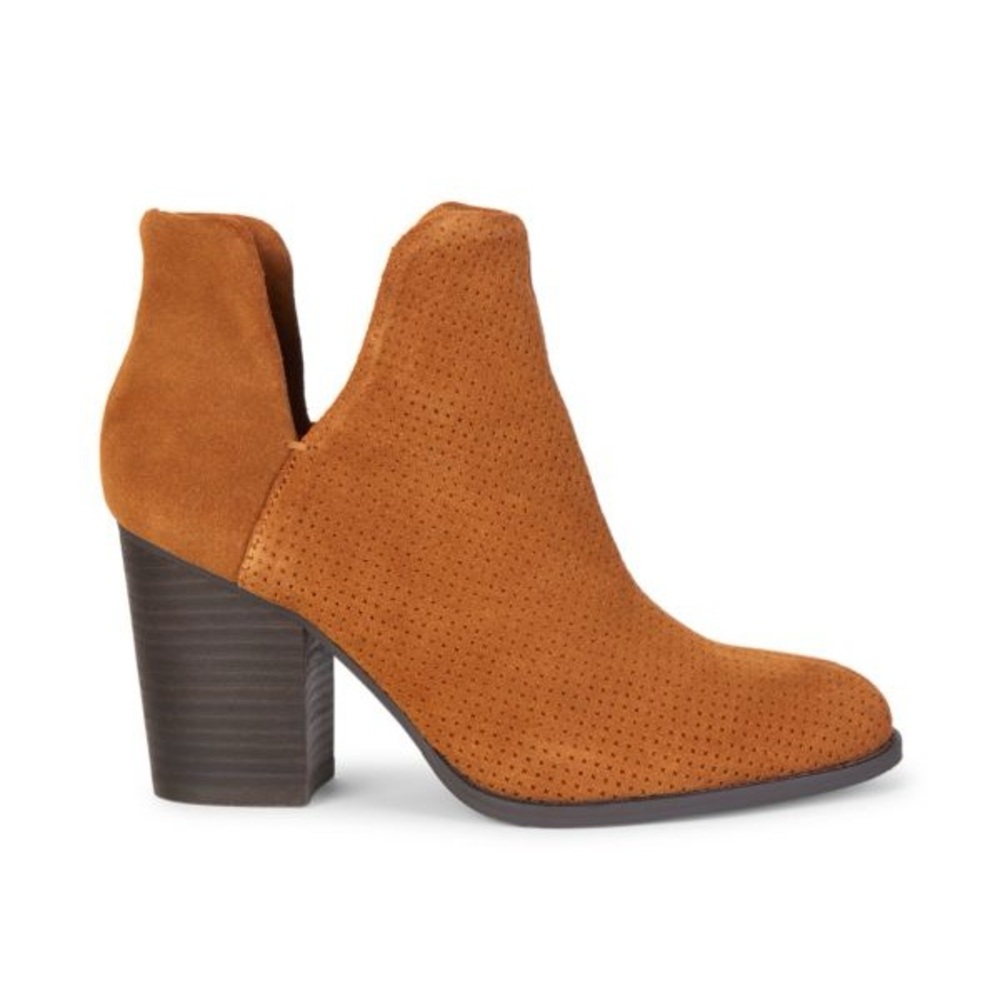 SPLENDID Lani Suede Stack-Heel Booties Sz 8